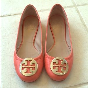 Tory Burch Reva Flat in Poppy Orange Size 7
